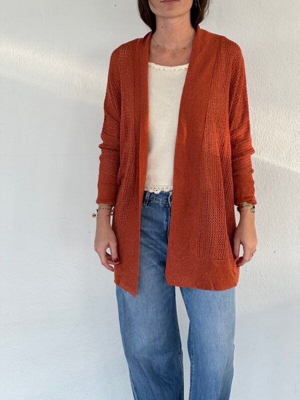 Gilet ouvert ajouré