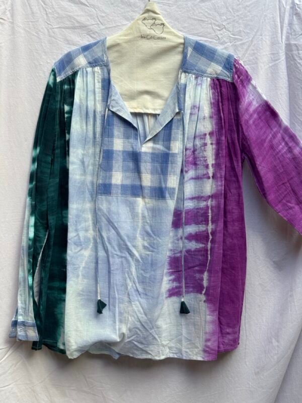 Tie and die blouse