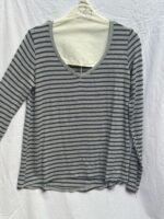 T-shirt col v longstrip