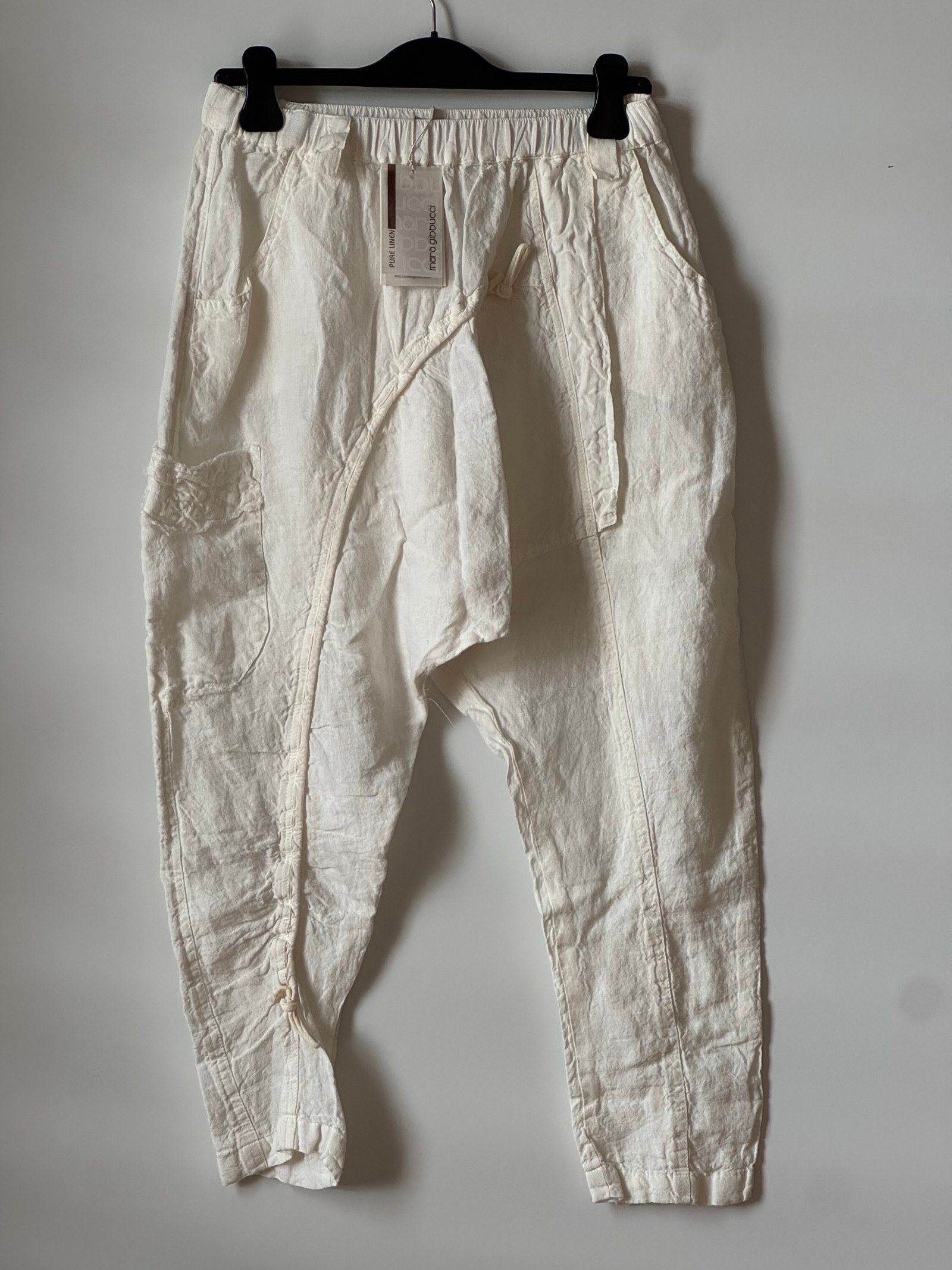 Pantalon palazzo Mara Gibbucci en lin disponible outlet 974